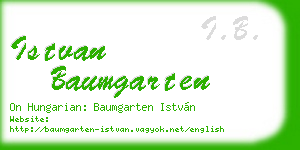 istvan baumgarten business card